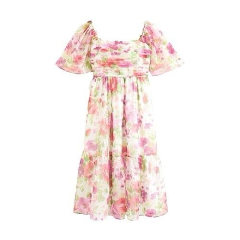 Abercrombie & Fitch The A&F Emerson Angel Sleeve Midi Dress Size Small Petite